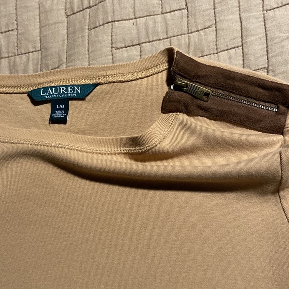 Lauren by Ralph Lauren long patch sleeve Sz L - Picture 5 of 6